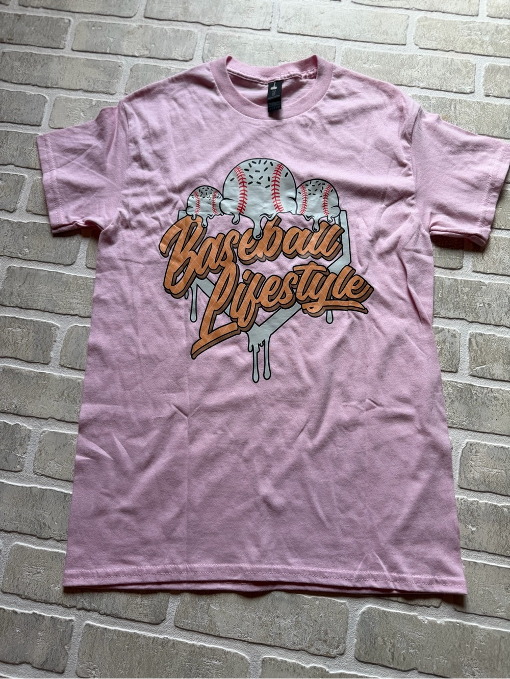 Gildan Light Pink Heavy Cotton Crewneck Tee